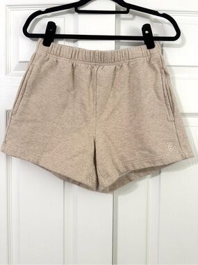 P.E Nation All Around Shorts Medium Beige Organic Cotton Sweat Shorts